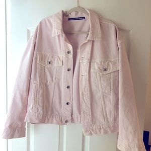 Oversized Pale Pink Alexander Wang Denim Jacket